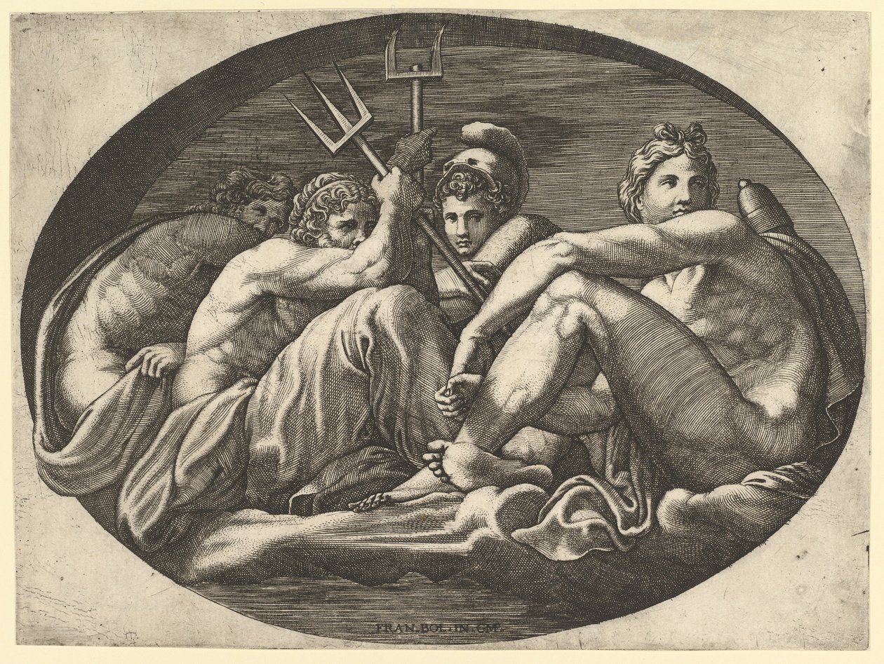 Pluton, Neptune, Minerve et Apollon, d