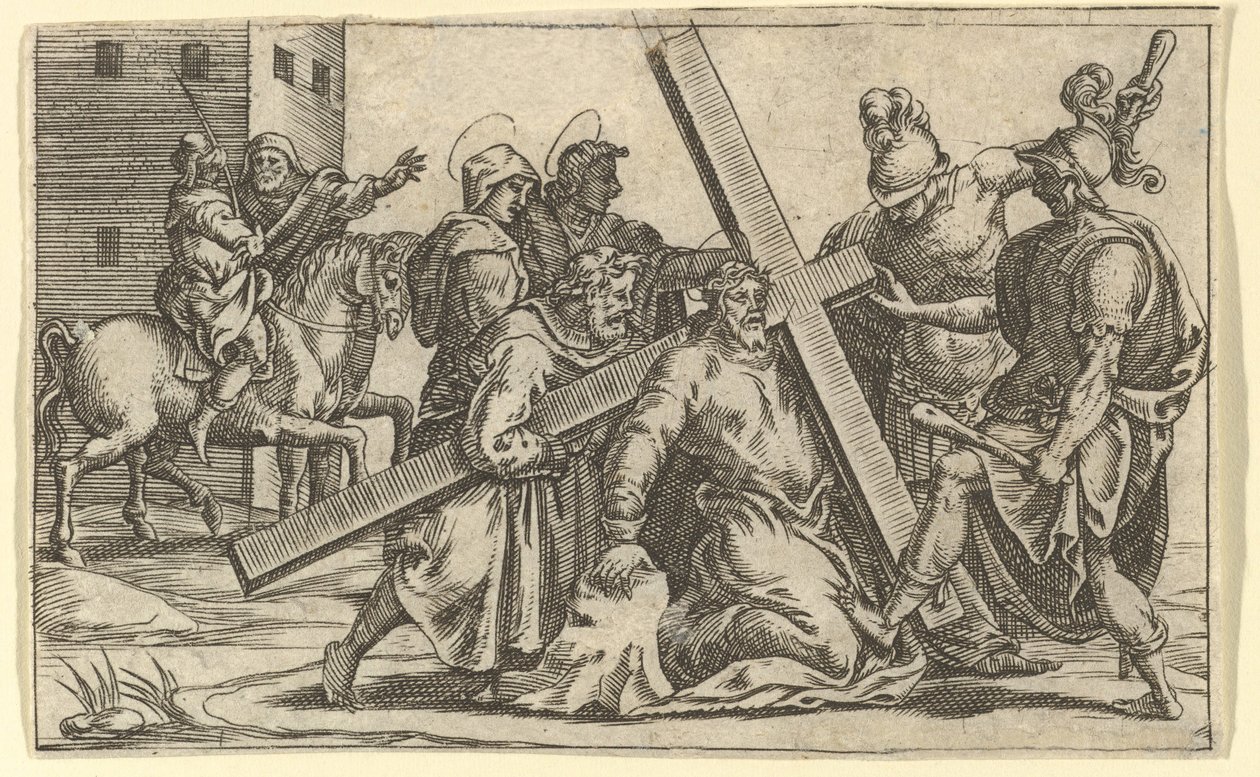La Vierge des Douleurs: Christ portant la croix - Giorgio Ghisi