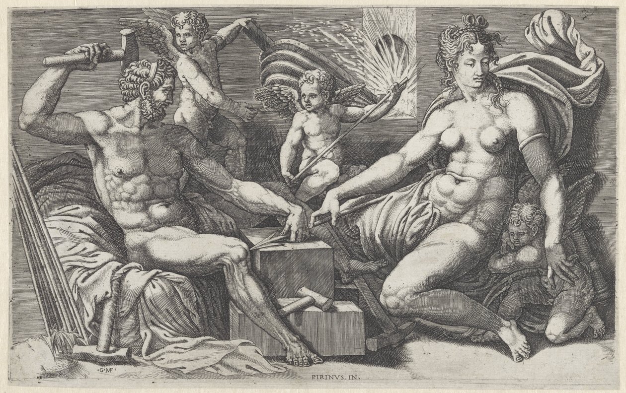 Vénus et Vulcain dans la forge de Vulcain - Giorgio Ghisi