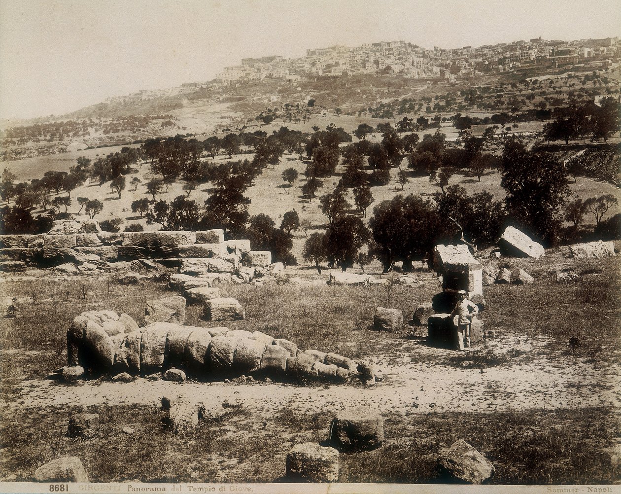 Agrigente : vue des ruines du Temple de Jupiter - Giorgio Sommer