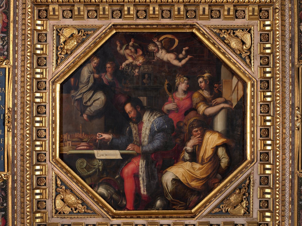 Cosimo étudie la prise de Sienne - Giorgio Vasari