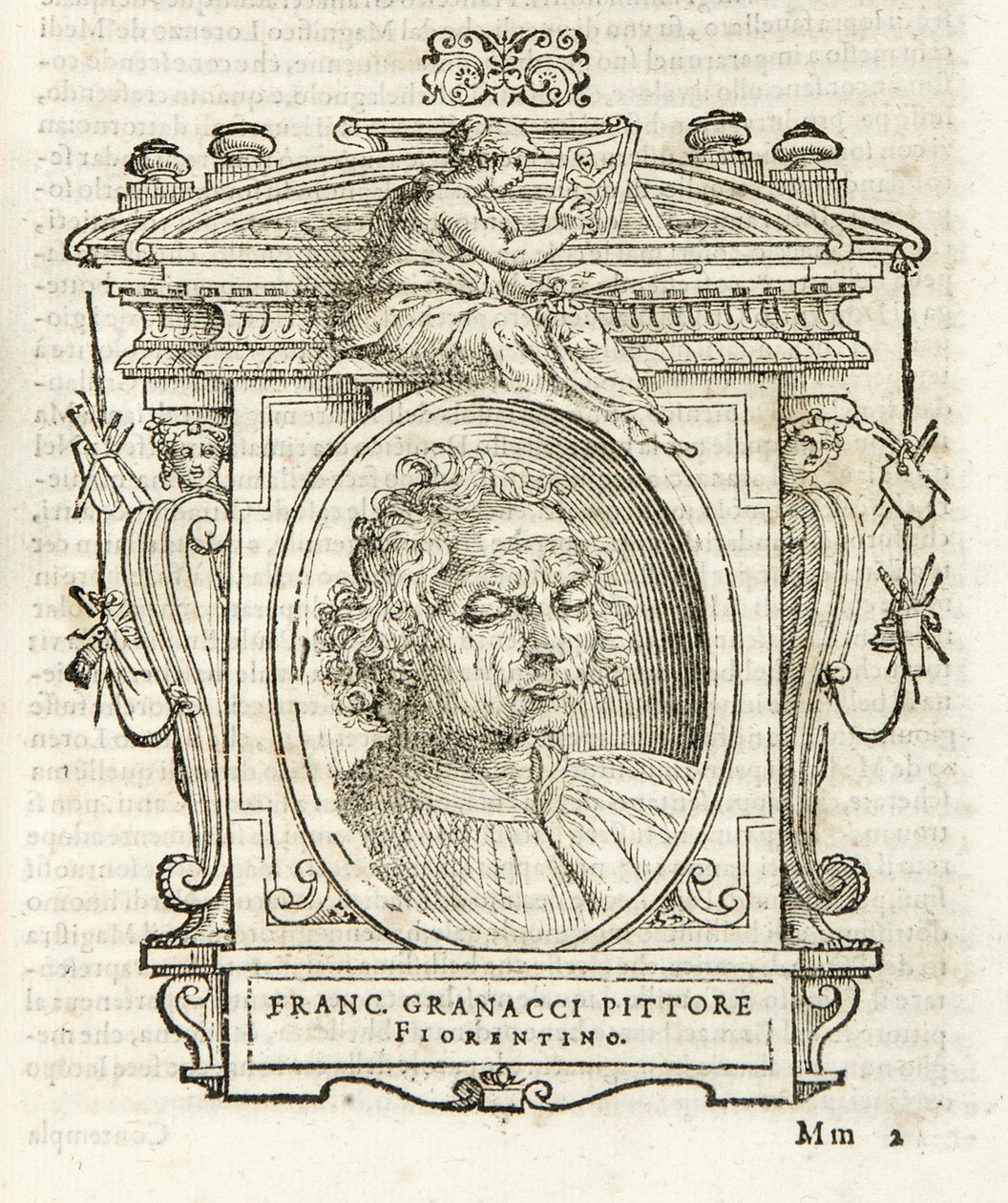 Milan, Biblioteca Braidense, Vite de piv excellent, Giorgio Vasari 1568, Francesco Granacci - Giorgio Vasari