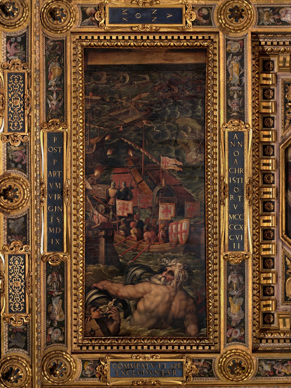 Bataille navale entre Florentins et Pisans - Giorgio Vasari