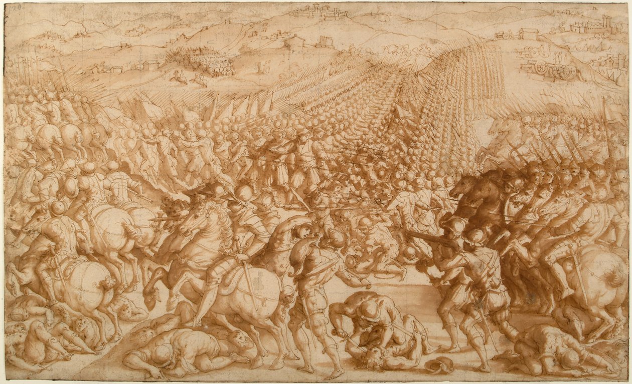 La Bataille de Marciano, années 1570 - Giorgio Vasari