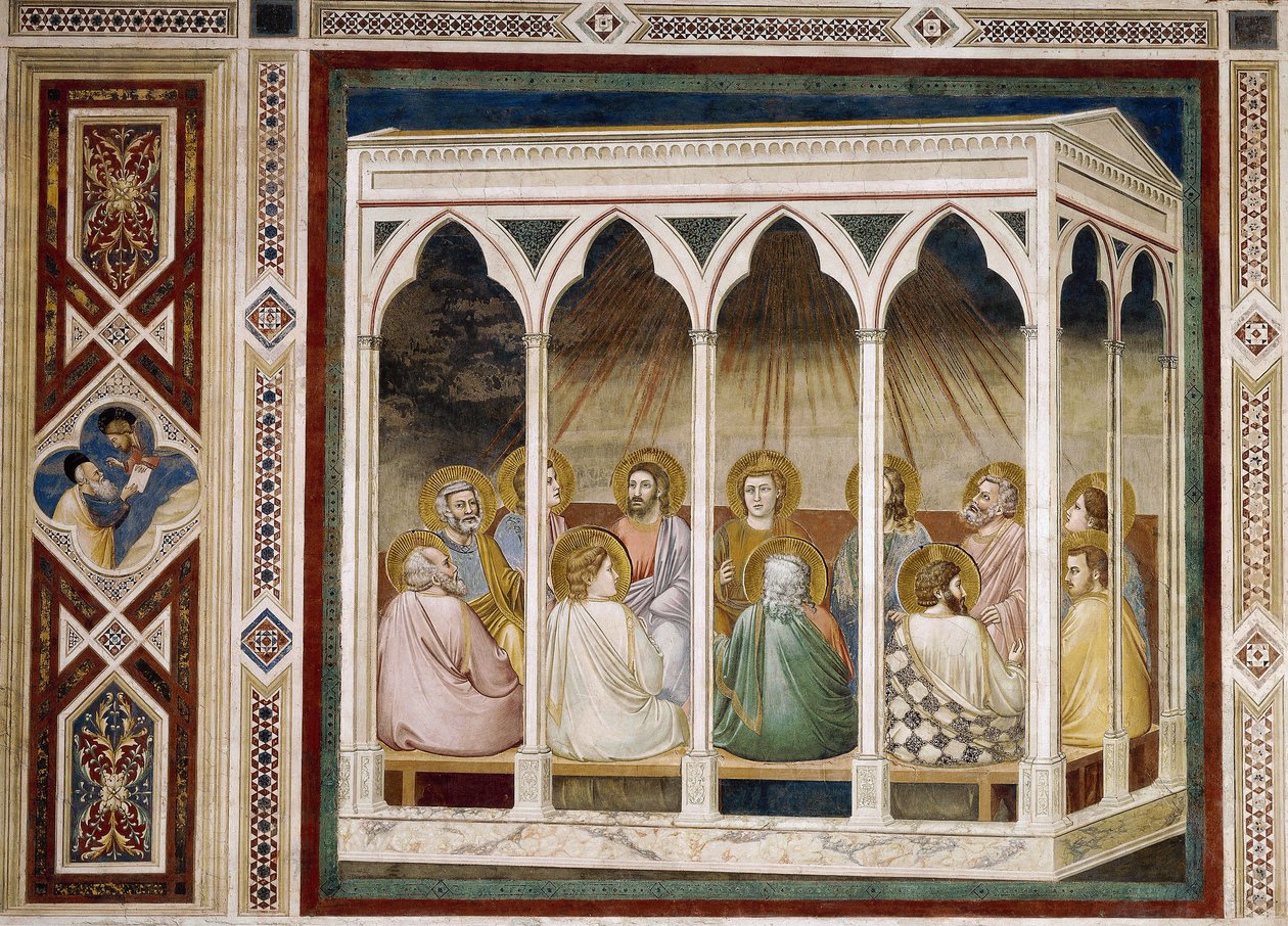 Pentecôte, Détail de la Vie et Passion du Christ, par Giotto - Giotto (c.1266 1337)