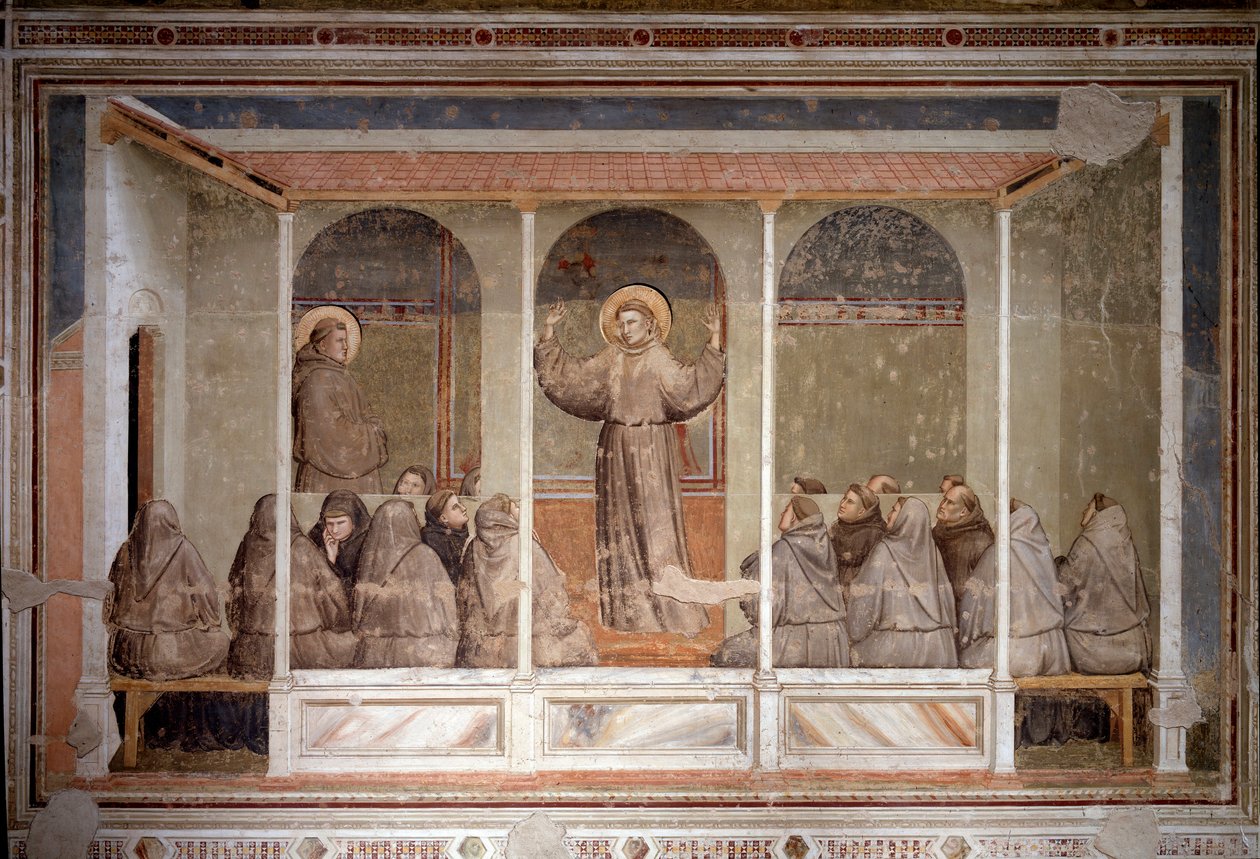 Saint François apparaît à un chapitre à Arles pendant la prédication de Saint Antoine de Padoue - Giotto (c.1266 1337)