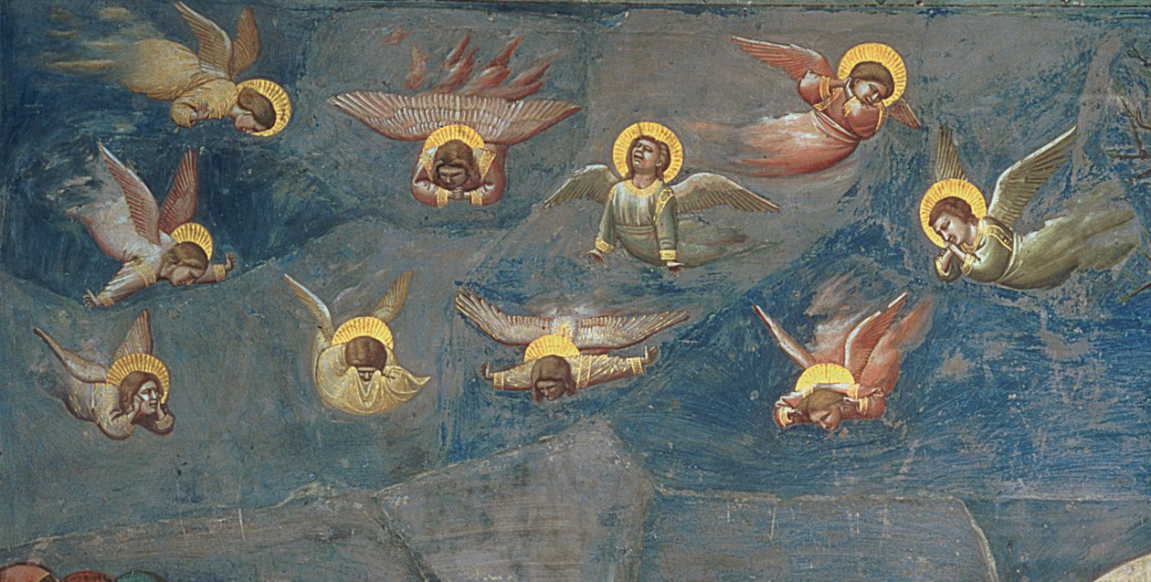Détail de putti de La Lamentation du Christ - Giotto di Bondone