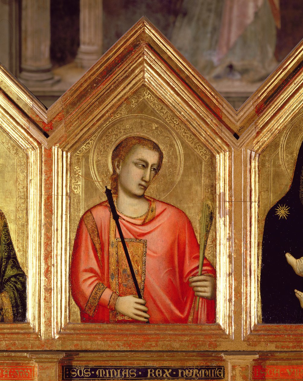 Saint du Polyptyque de Sainte Réparate (détail) - Giotto di Bondone
