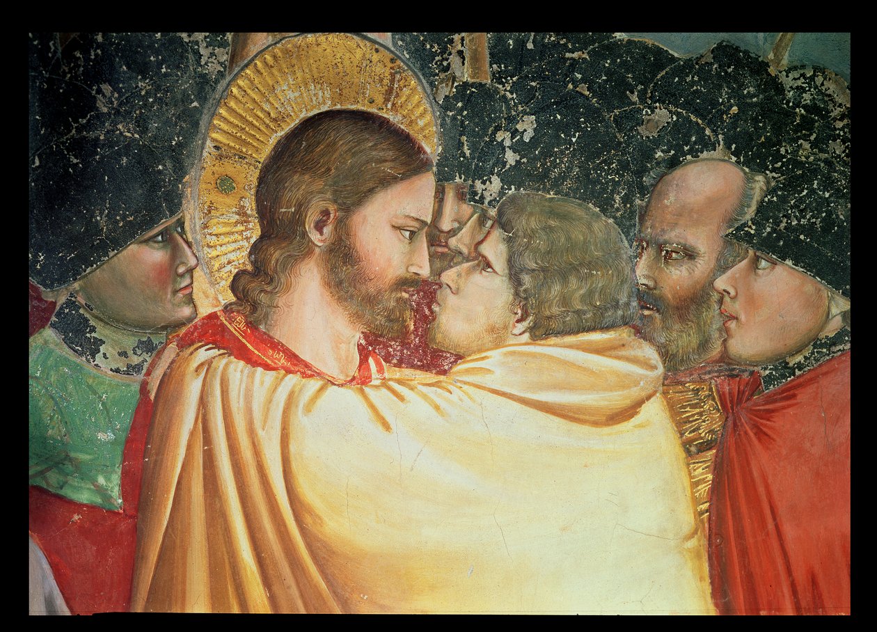 La trahison du Christ (détail du baiser), vers 1305 - Giotto di Bondone