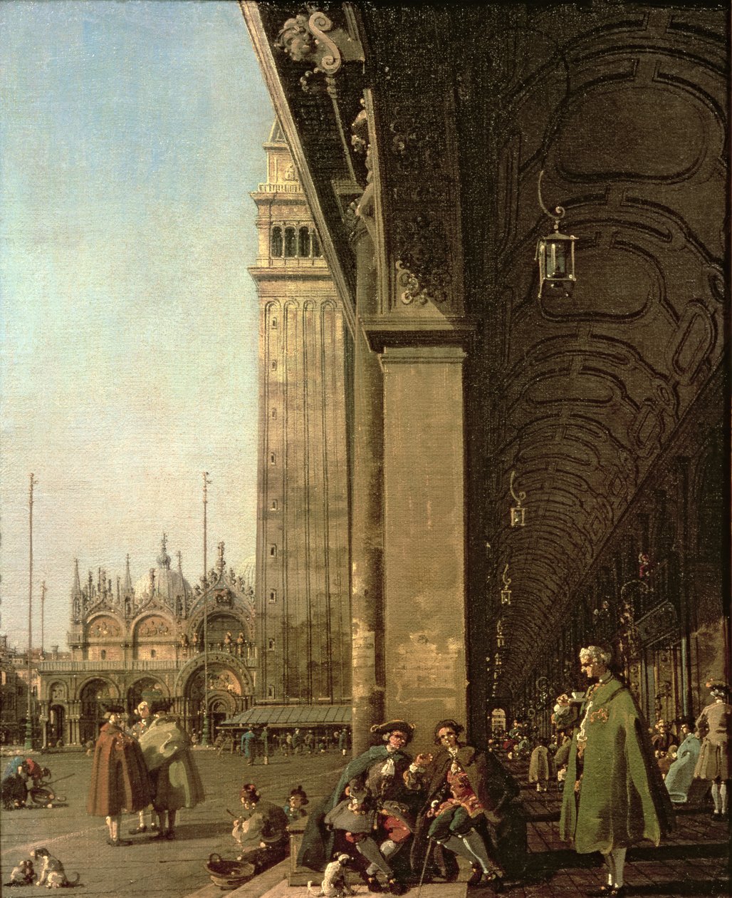 Venise : Piazza di San Marco et la colonnade des Procuratie Nuove, c.1756 - Giovanni Antonio Canal