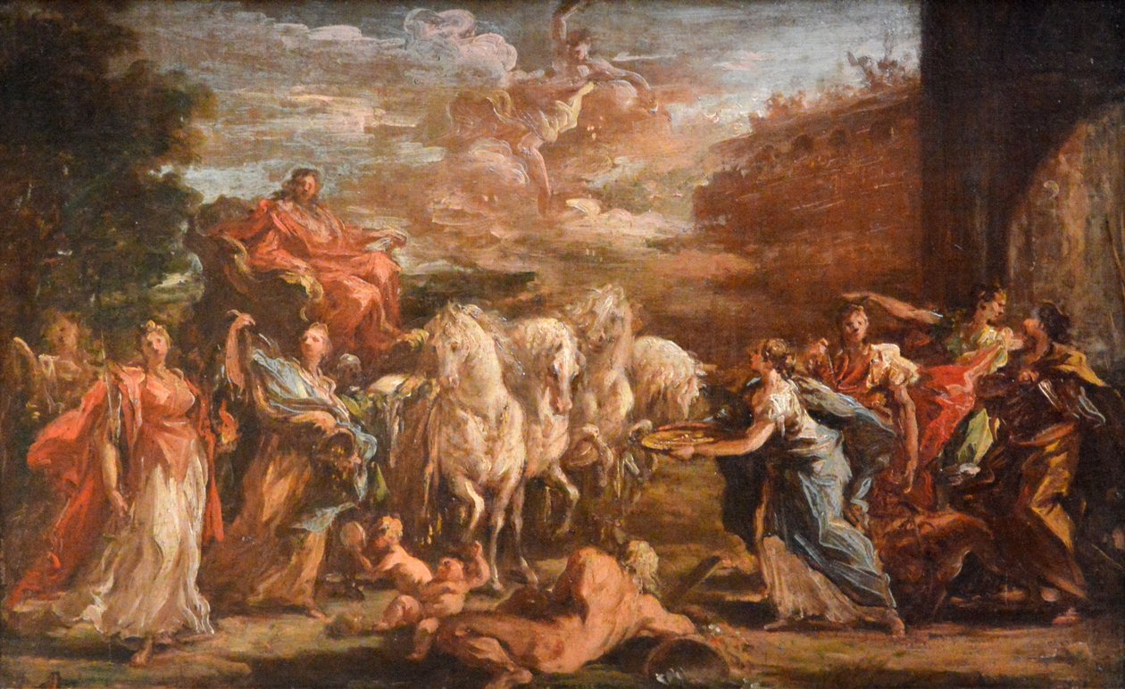 Entrée triomphale à Düsseldorf du prince Johann Wilhelm von der Pfalz, électeur palatin - Giovanni Antonio Pellegrini