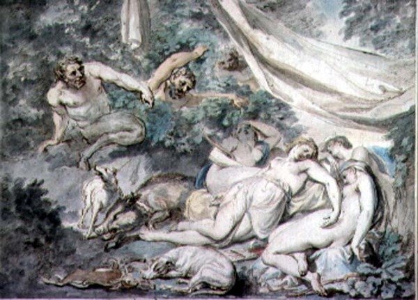Nymphes surprises par des satyres - Giovanni Battista Cipriani