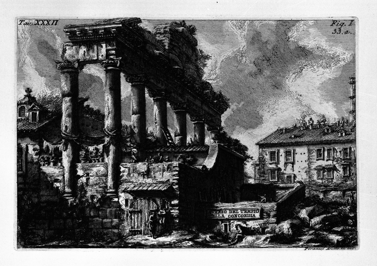 Avazo du temple de la Concorde - Giovanni Battista Piranesi