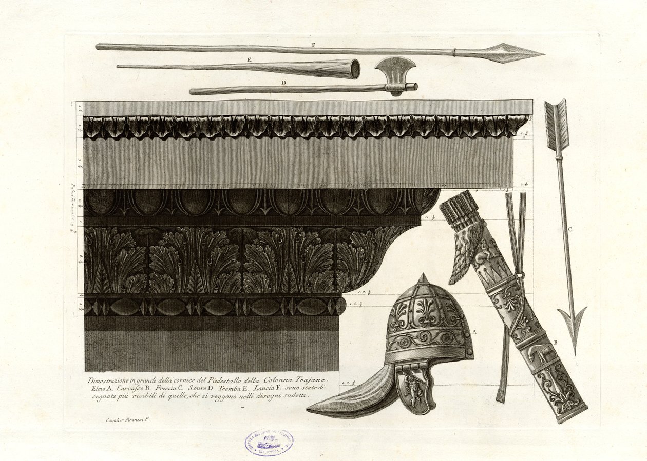 Grande démonstration du cadre du piédestal de la colonne Trajane - Giovanni Battista Piranesi