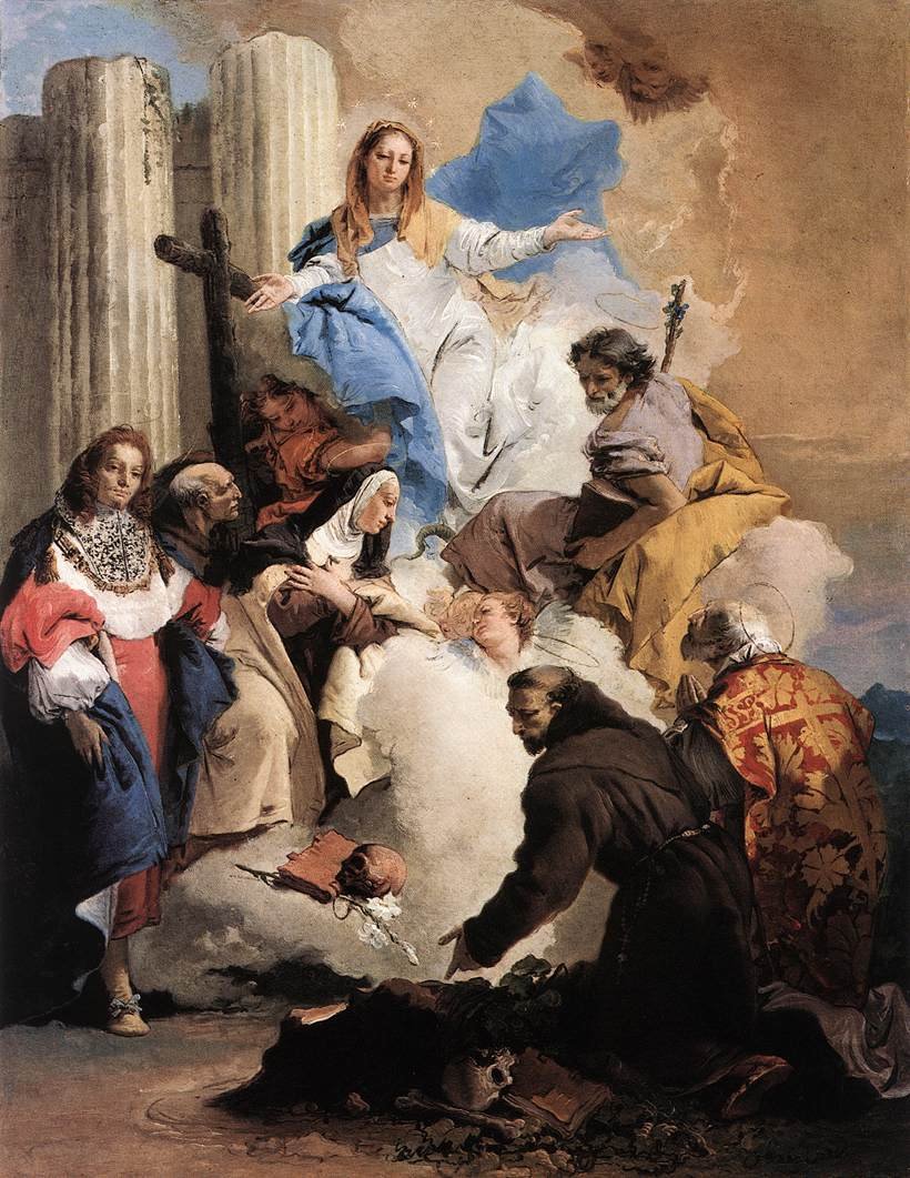 La Vierge avec six saints - Giovanni-Battista Tiepolo