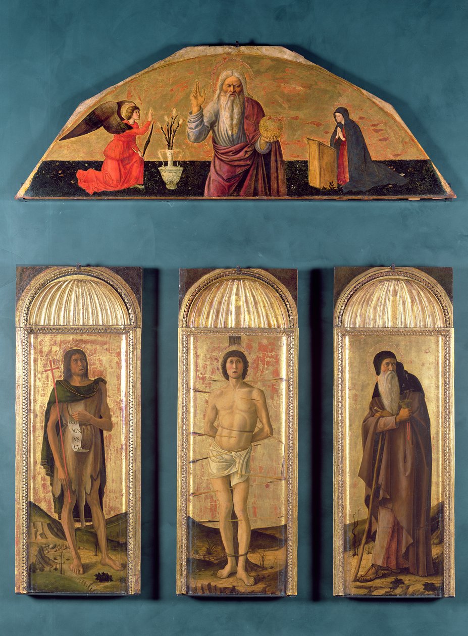 Saint Sébastien entre Saint Jean-Baptiste et Saint Antoine l