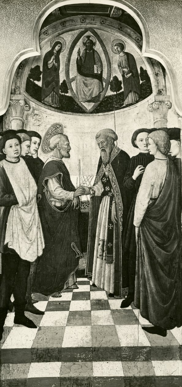 Cycle de la vie de la Vierge, Consécration de la Vierge au Temple, c.1445 - Giovanni Francesco da Rimini