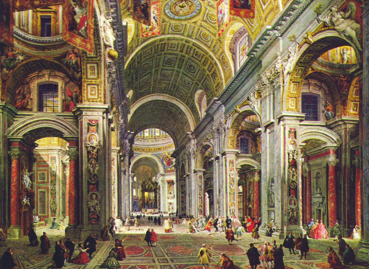 Intérieur de Saint-Pierre, Rome - Giovanni Paolo Pannini