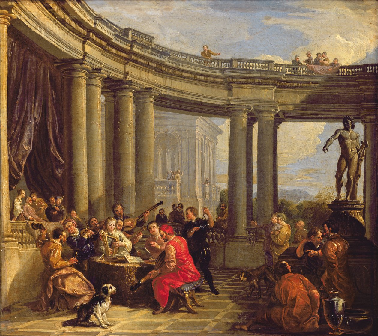 Concert dans une galerie circulaire - Giovanni Paolo Pannini