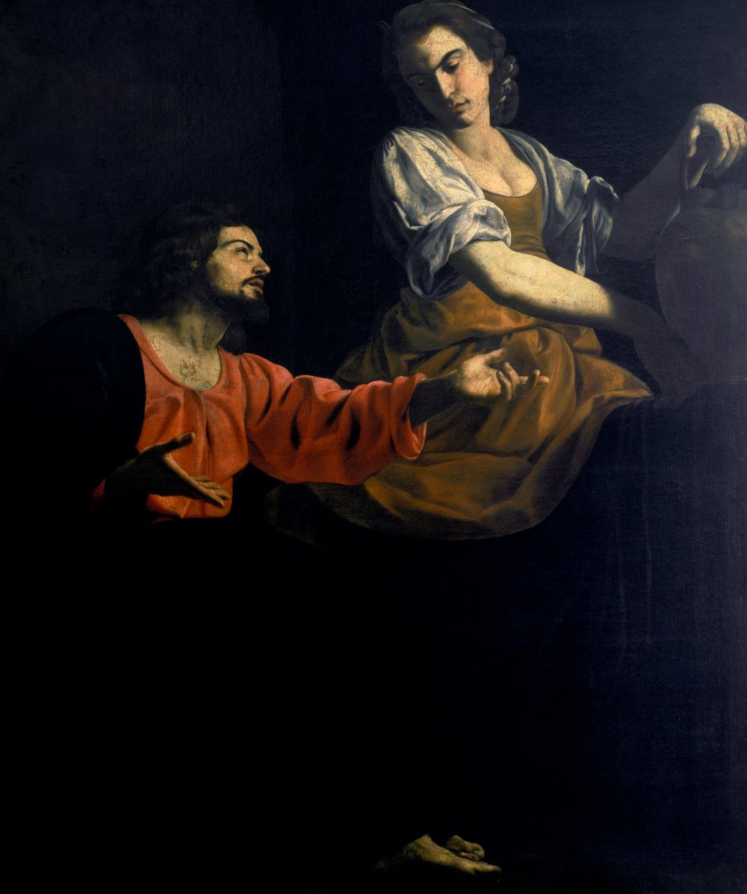 Le Christ et la Samaritaine au puits - Giovanni-Battista Caracciolo