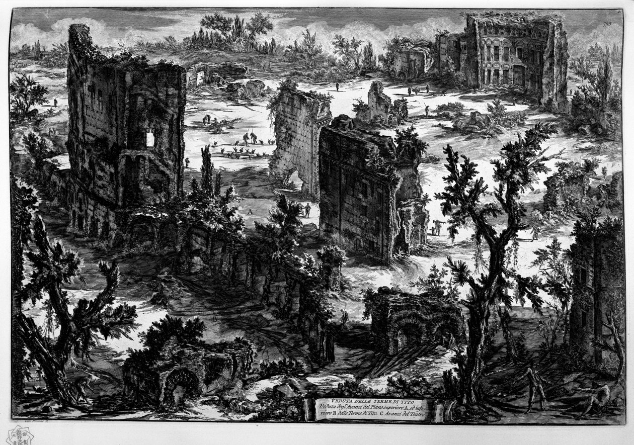 Vue des thermes de Titus - Giovanni Battista Piranesi