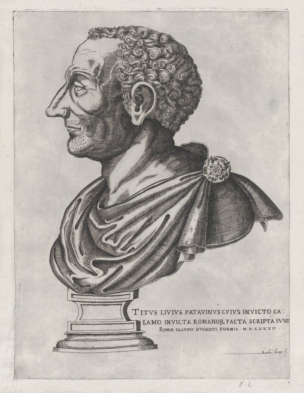 Speculum Romanae Magnificentiae : Buste de Tite-Live, 1582 - Giovanni Ambrogio Brambilla