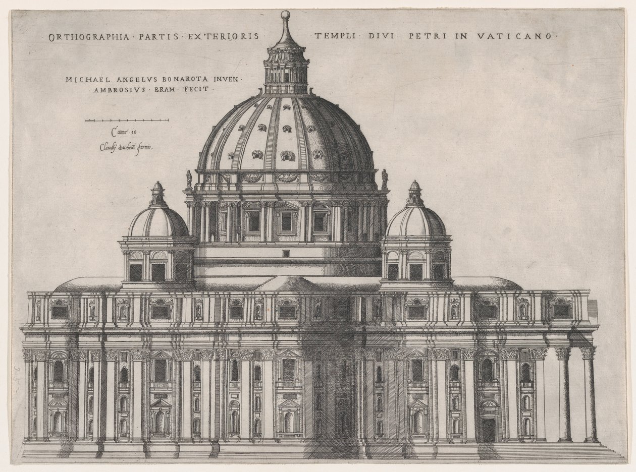 Speculum Romanae Magnificentiae : Saint-Pierre, XVIe siècle - Giovanni Ambrogio Brambilla
