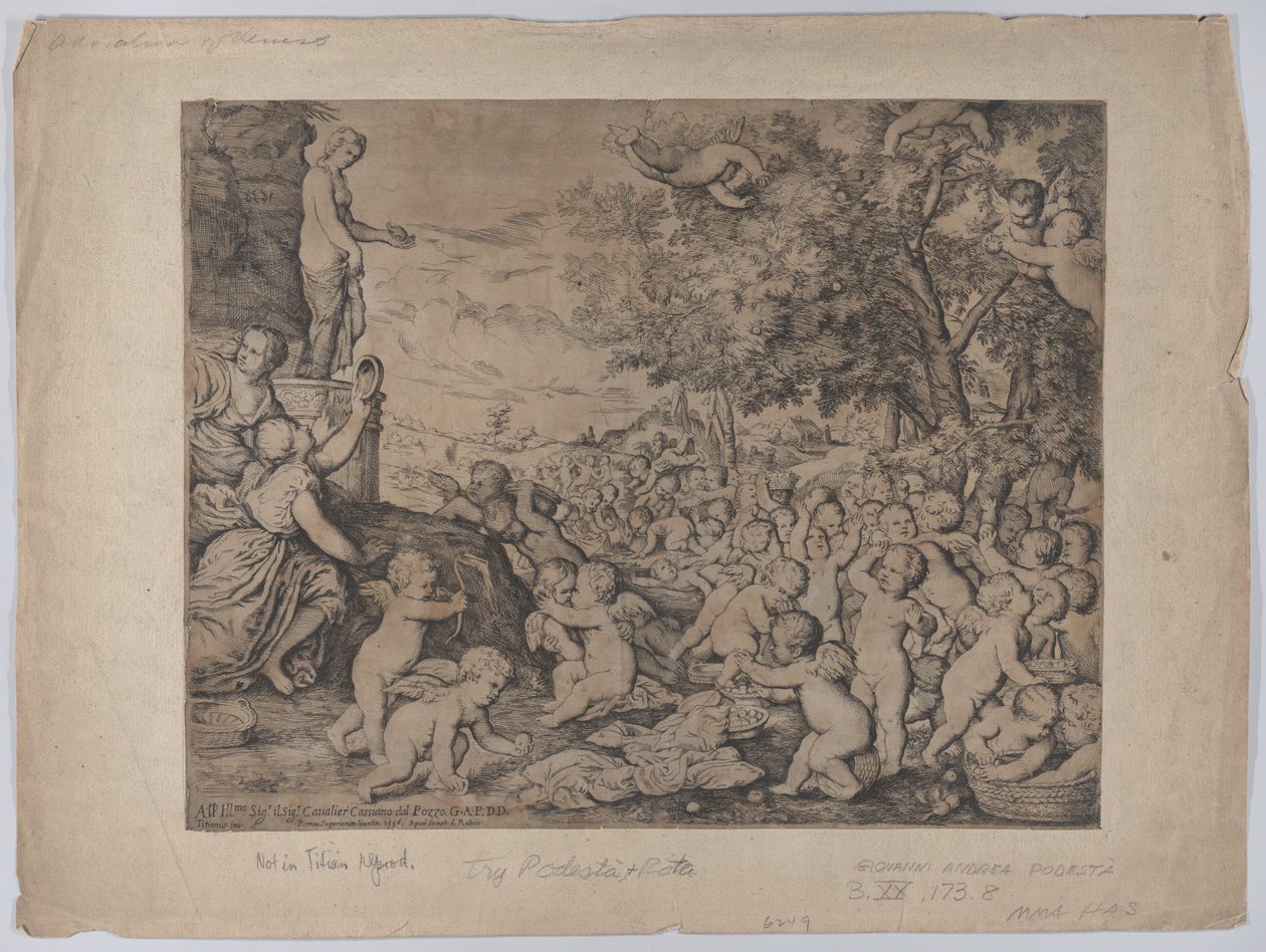 Putti devant une statue de Vénus, d