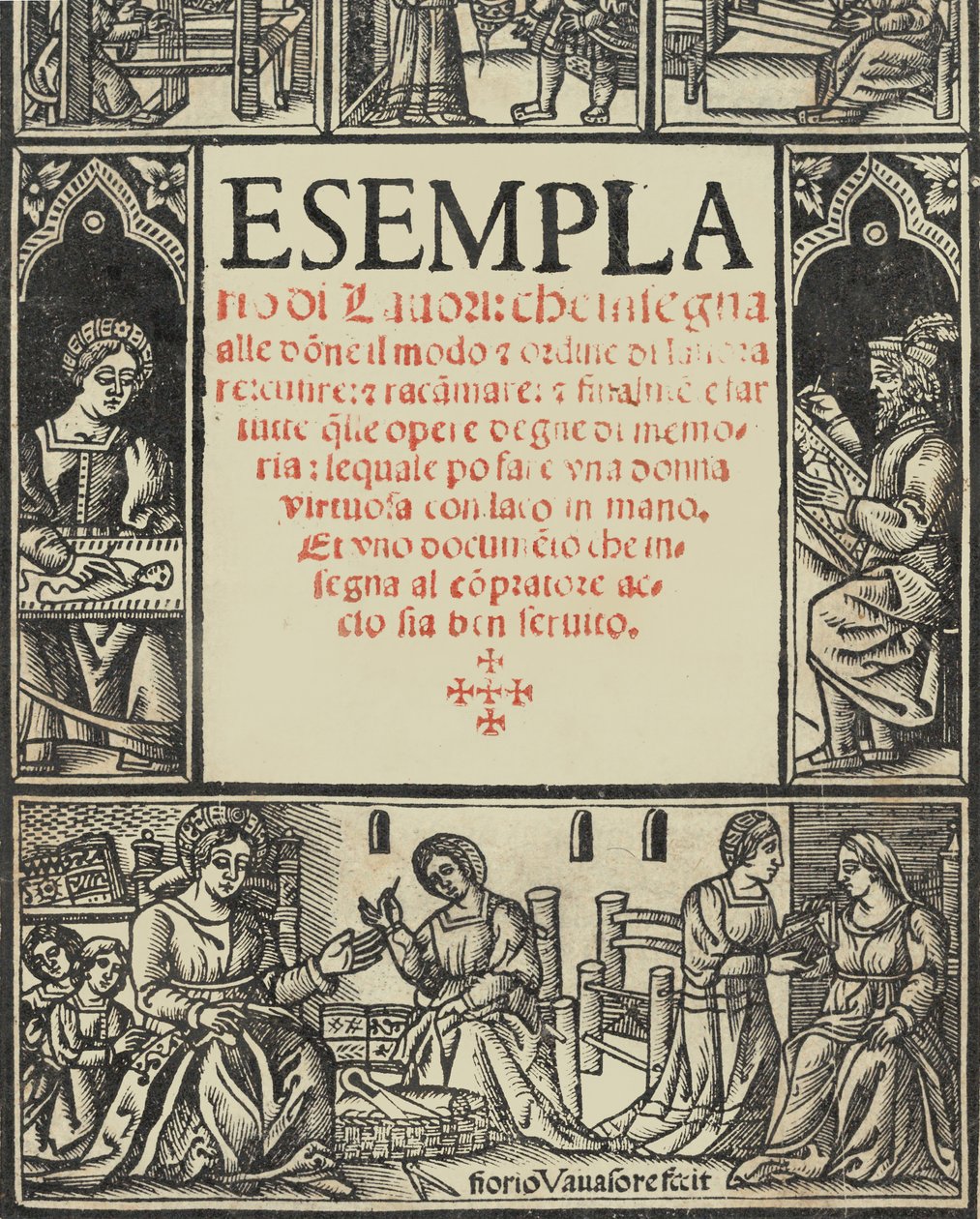 Esemplario di Lauori..., page de titre recto, 1er août 1532 - Giovanni Andrea Vavassore