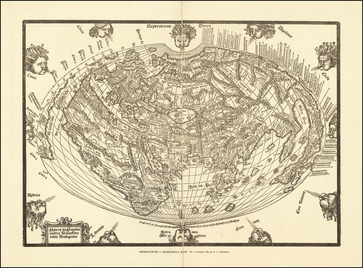 Carte du monde de 1540 par Giovanni Andrea Vavassore - Giovanni Andrea Vavassori