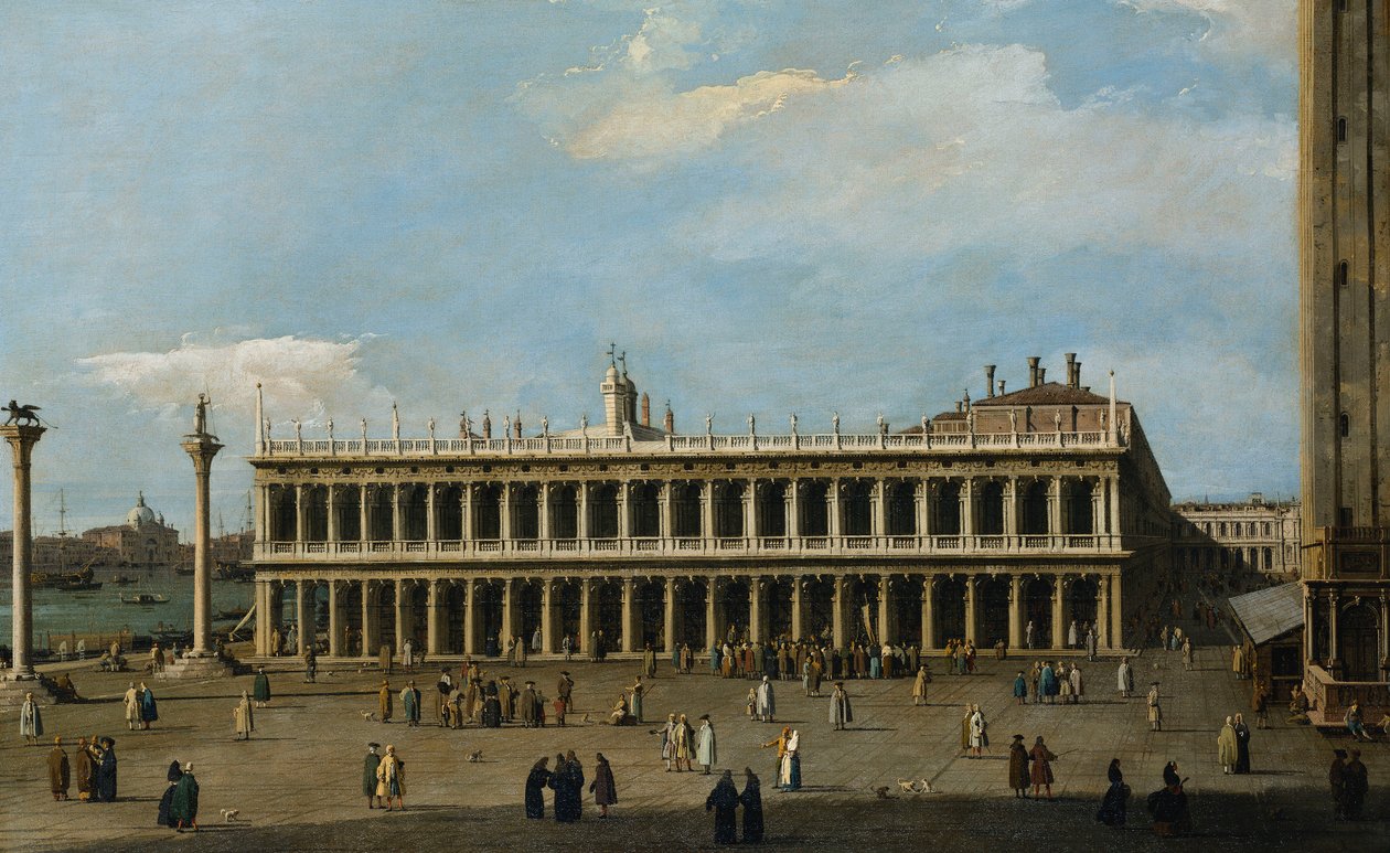 La bibliothèque et la Piazzetta, Venise, depuis le Palais des Doges - Giovanni Antonio Canal