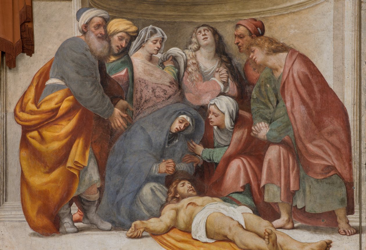 Contrefaçade, IL Pordenone, Déposition 1522 (détail) - Giovanni Antonio Pordenone