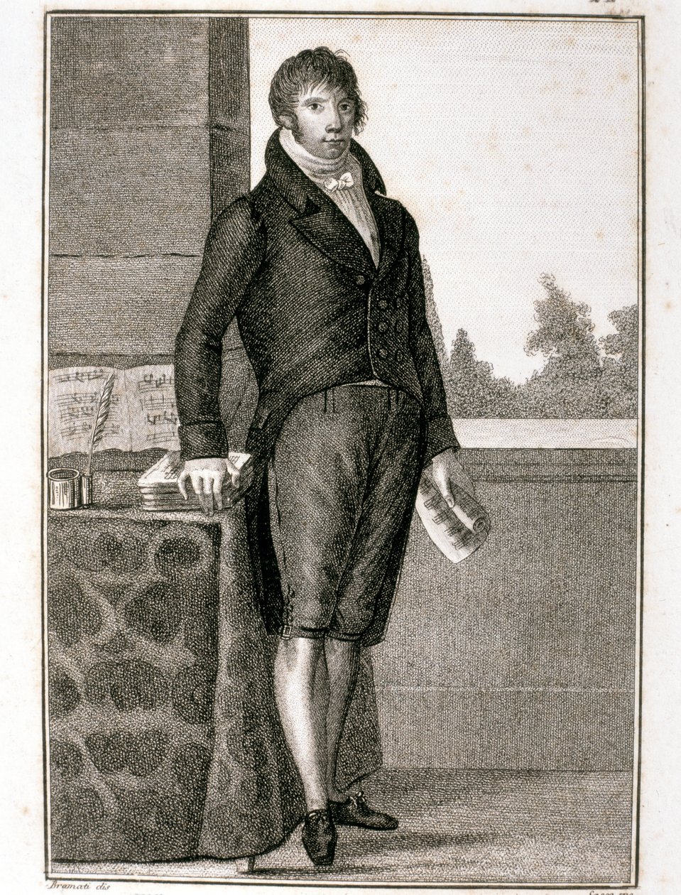 Portrait de Luigi Cherubini (eau-forte) - Giovanni Antonio Sasso