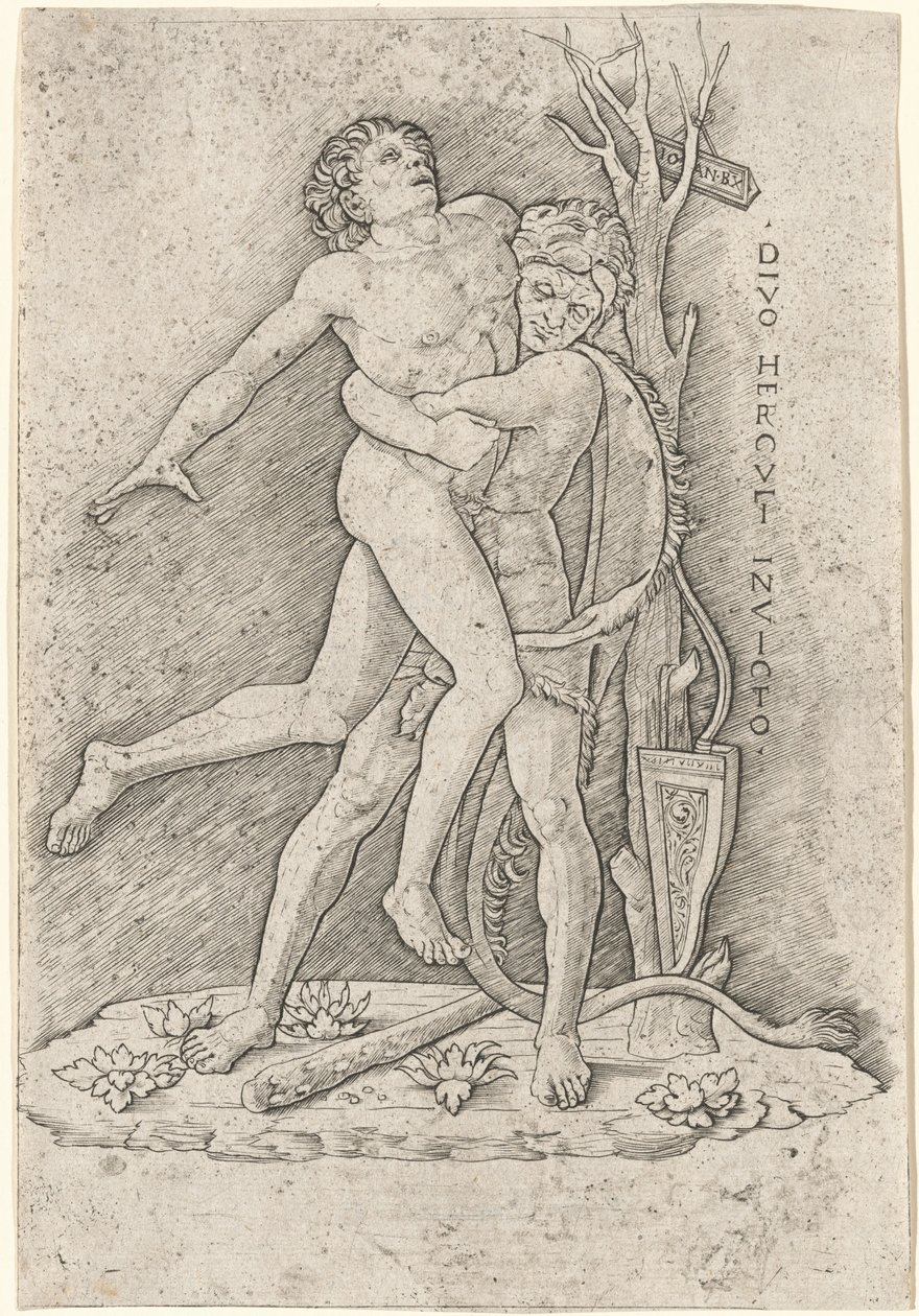 Hercule et Antée - Giovanni Antonio da Brescia, after Andrea Mantegna