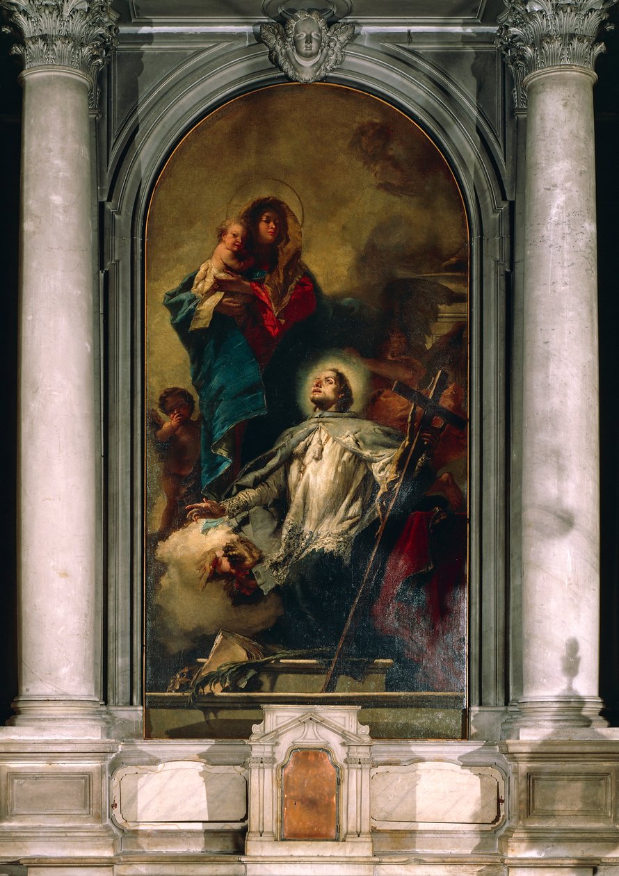 La Vierge apparaissant à Saint Jean de Népomucène - Giovanni Battista Tiepolo