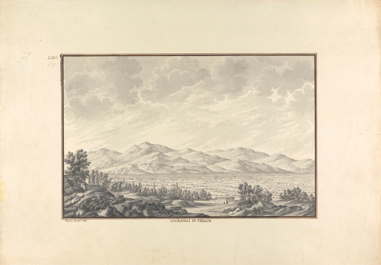 Vue de la vallée de Hiérapolis (aujourd