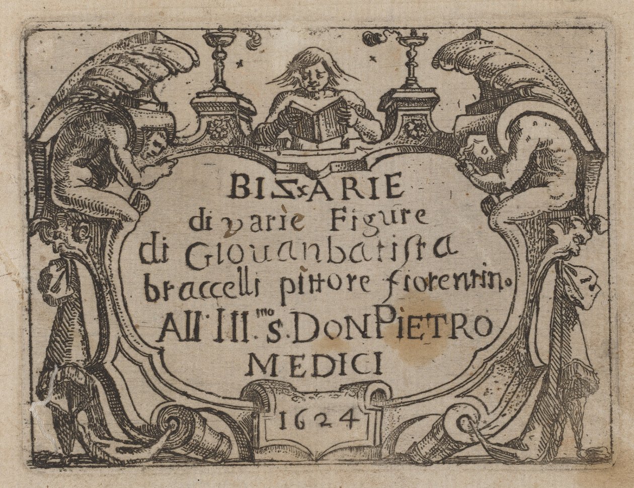 Page de titre pour "Bizzarie di varie Figure" - Giovanni Battista Bracelli