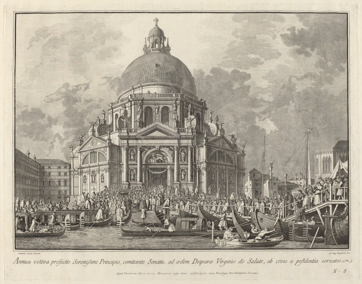 Visite annuelle du Doge à Santa Maria della Salute - Giovanni Battista Brustolon after Canaletto
