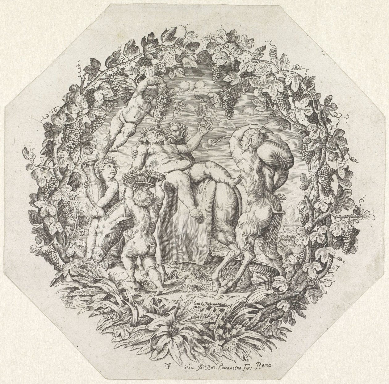 Bacchanale avec Silène ivre - Giovanni Battista Costantini