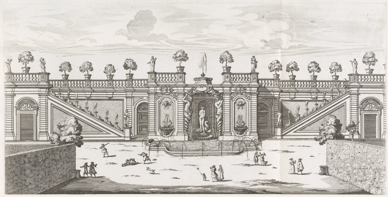 Fontaine de Vénus dans les jardins de la Villa Doria Pamphilj à Rome - Giovanni Battista Falda