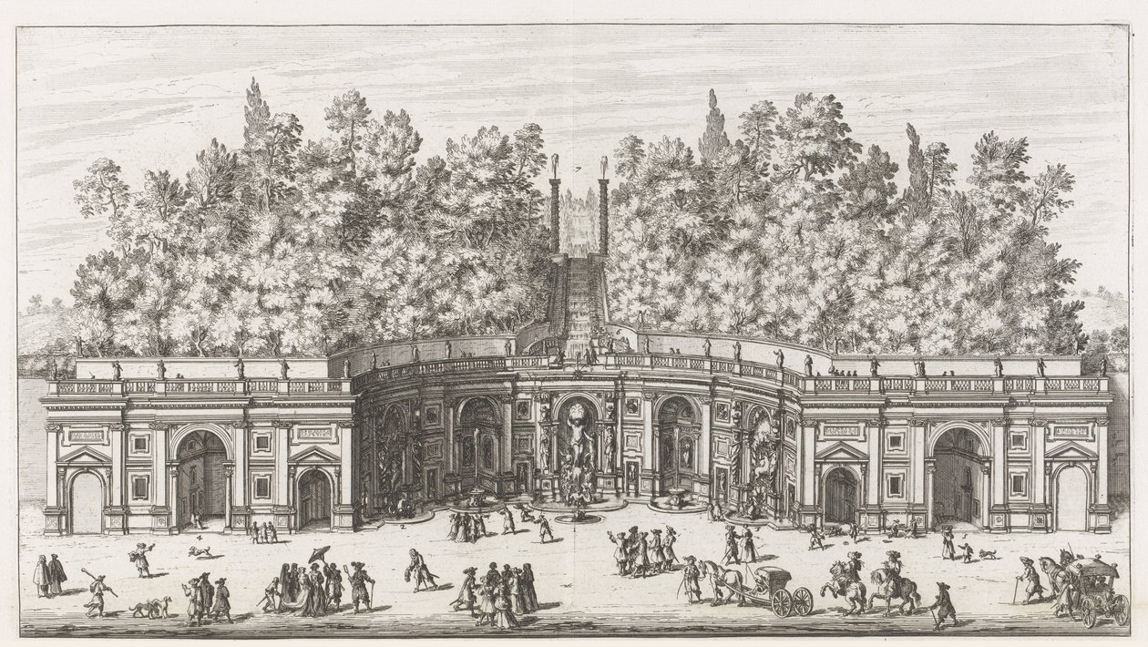 Théâtre des Eaux dans les jardins de la Villa Aldobrandini à Frascati - Giovanni Battista Falda