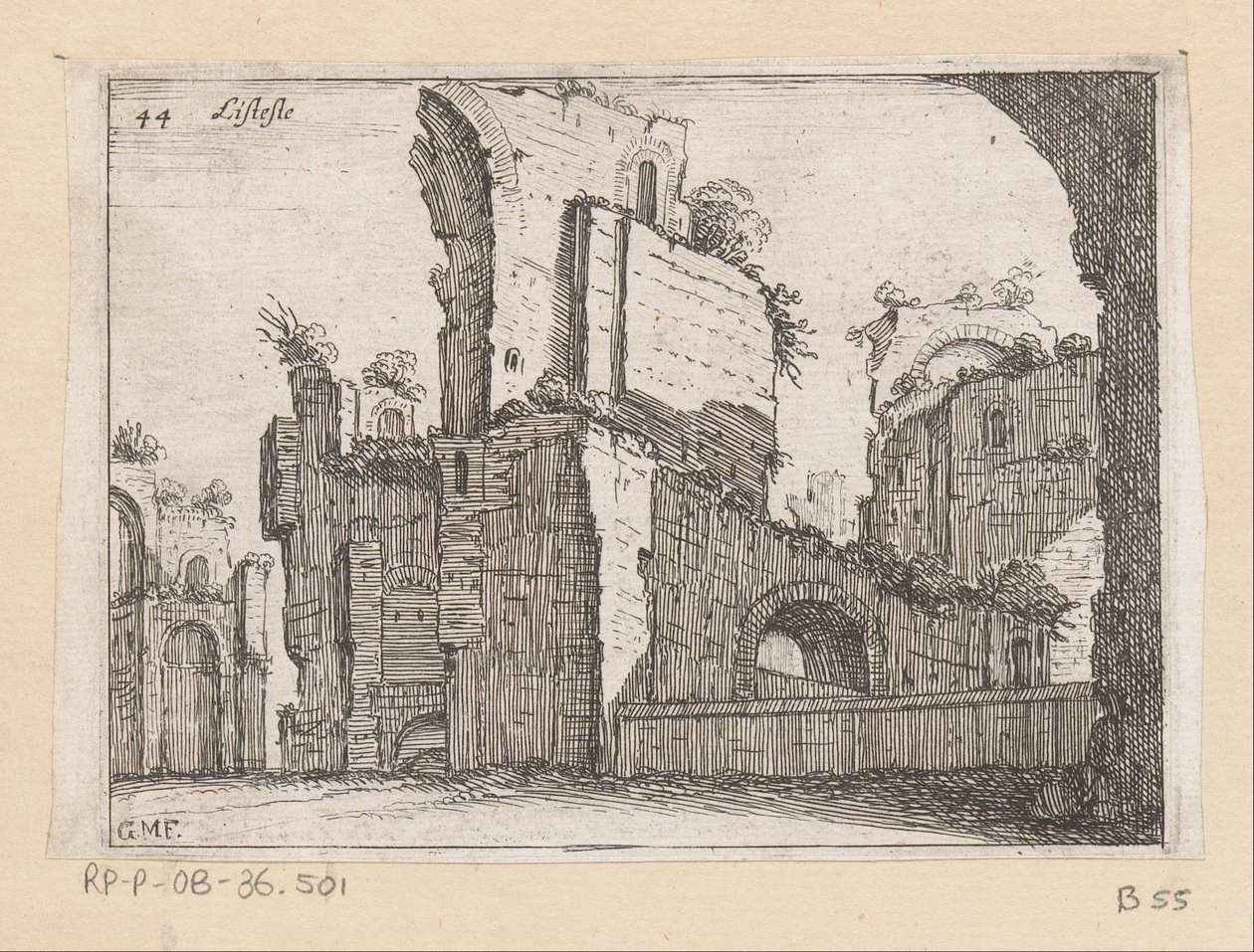Vestiges des thermes de Caracalla à Rome - Giovanni Battista Mercati