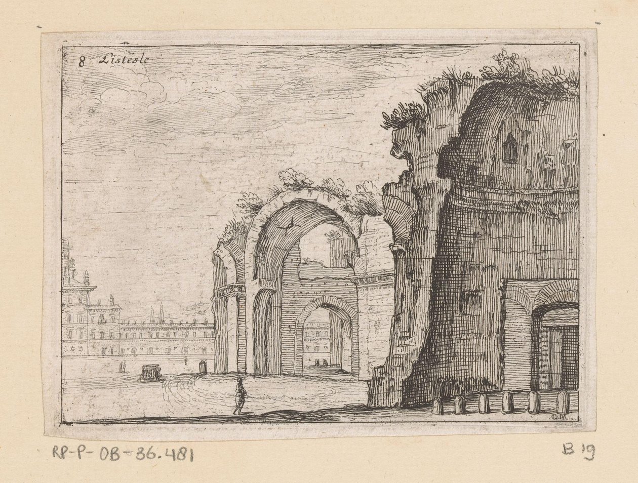 Vestiges des Thermes de Dioclétien à Rome (série Gezichten op Rome) - Giovanni Battista Mercati