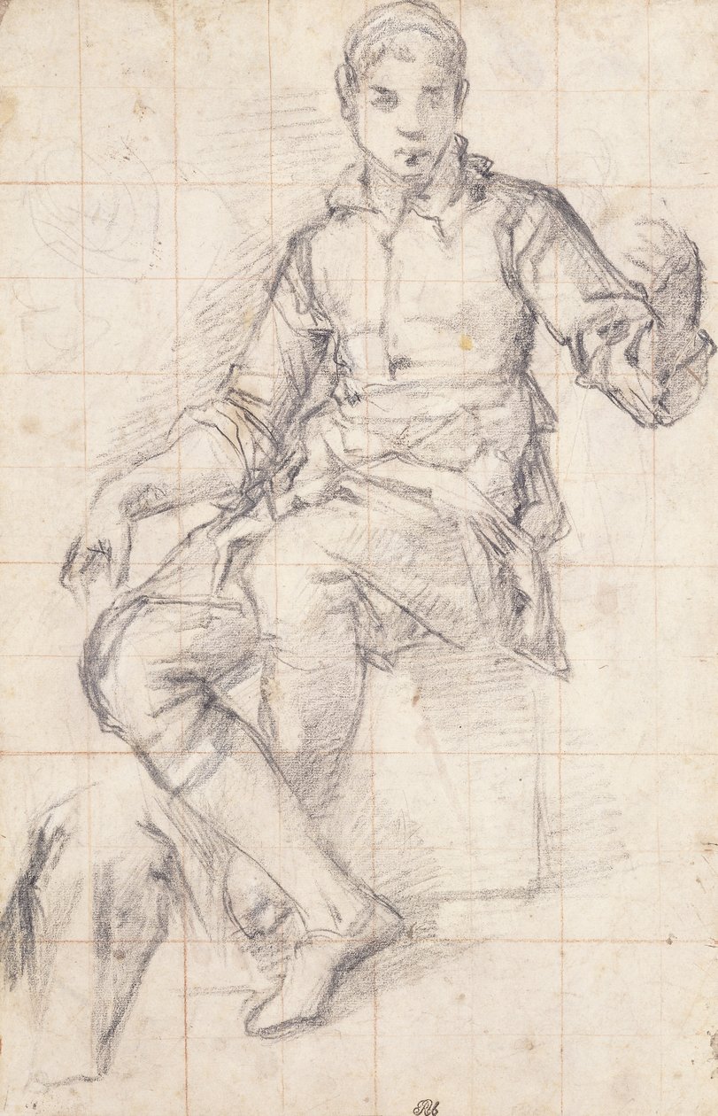 Un garçon assis - Giovanni Battista Naldini