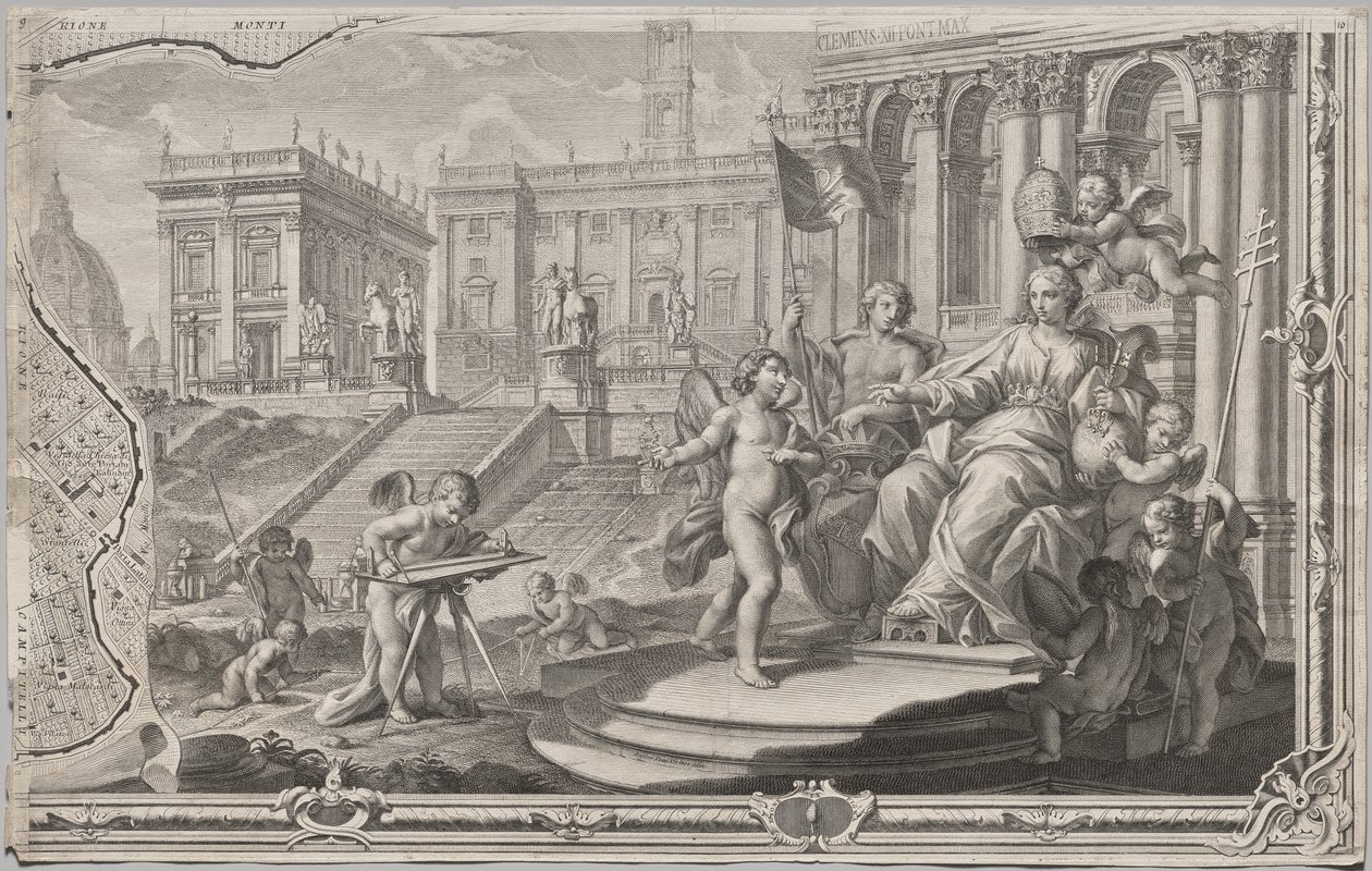 Nuova pianta di Roma data in luce da Giambattista Nolli l’année MDCCXLVII, connue sous le nom de La Pianta Grande di Roma - Giovanni Battista Nolli