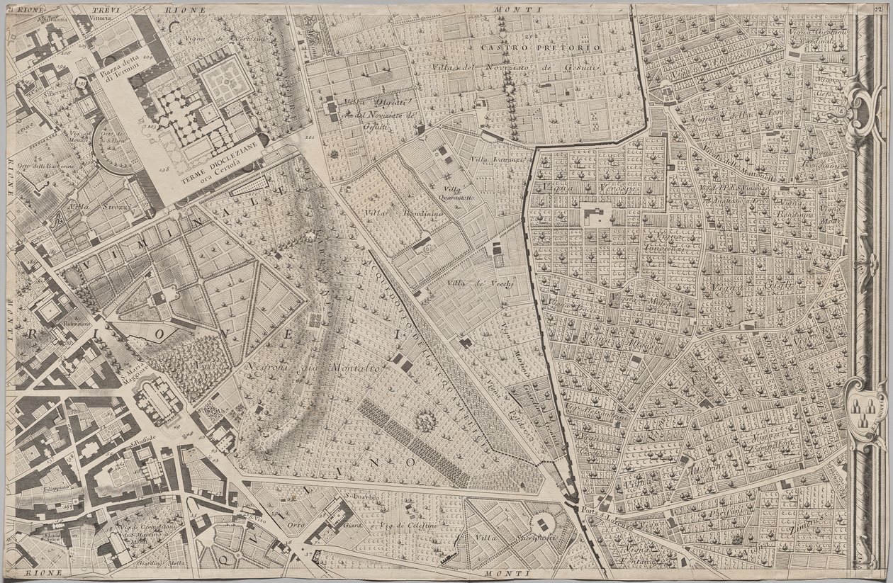 Nuova pianta di Roma data in luce da Giambattista Nolli l’année MDCCXLVII, connue sous le nom de La Pianta Grande di Roma - Giovanni Battista Nolli
