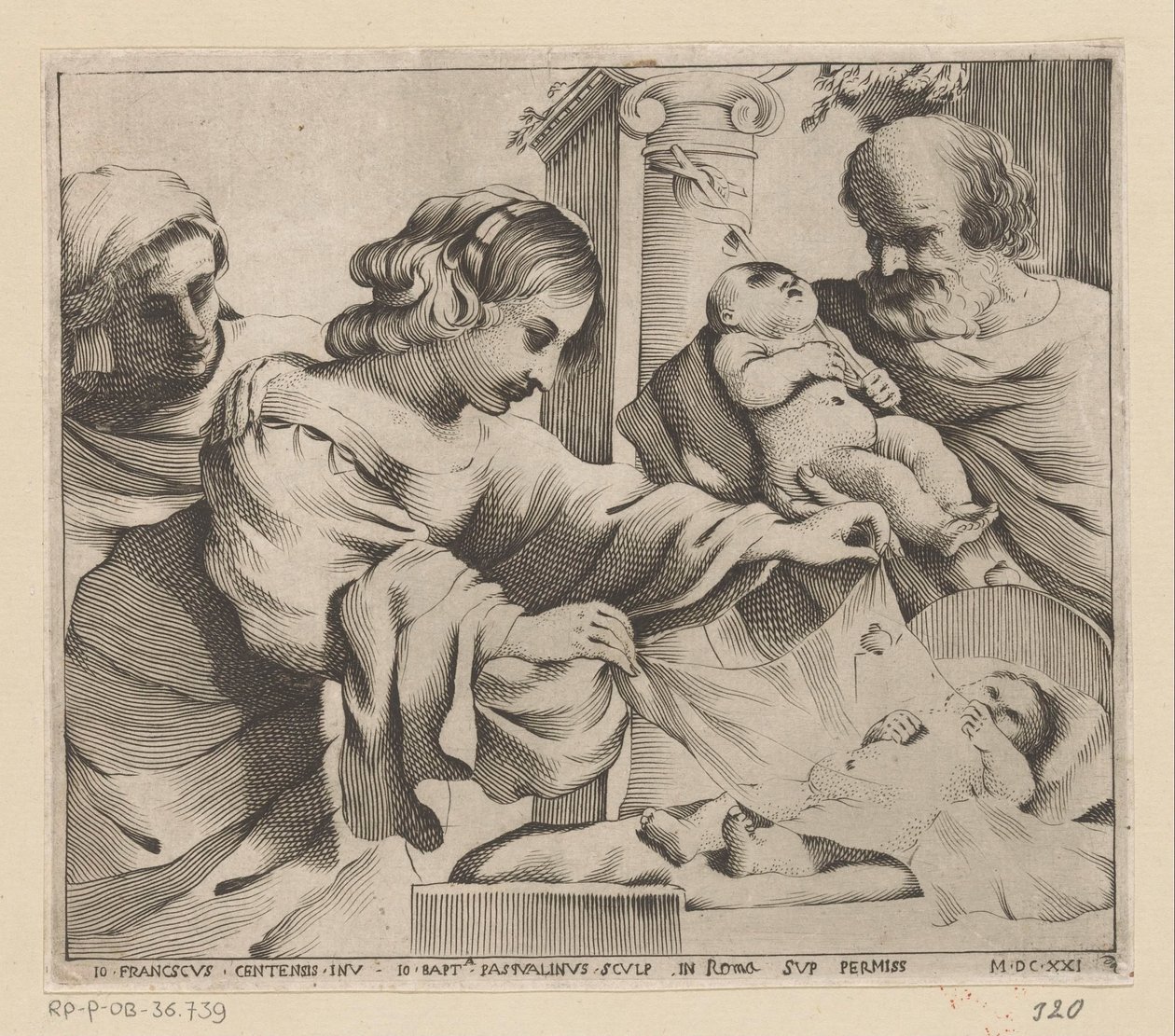 Sainte Famille avec Anne et le jeune Jean-Baptiste - Giovanni Battista Pasqualini