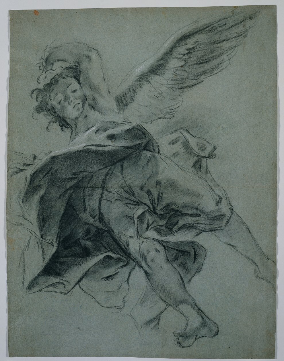 Un ange volant (recto) ; Études de mains jouant des instruments (verso) - Giovanni Battista Piazzetta
