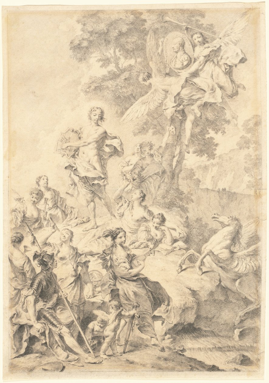 Apollon, les Muses et Mars : Éloge de Tasso - Giovanni Battista Piazzetta