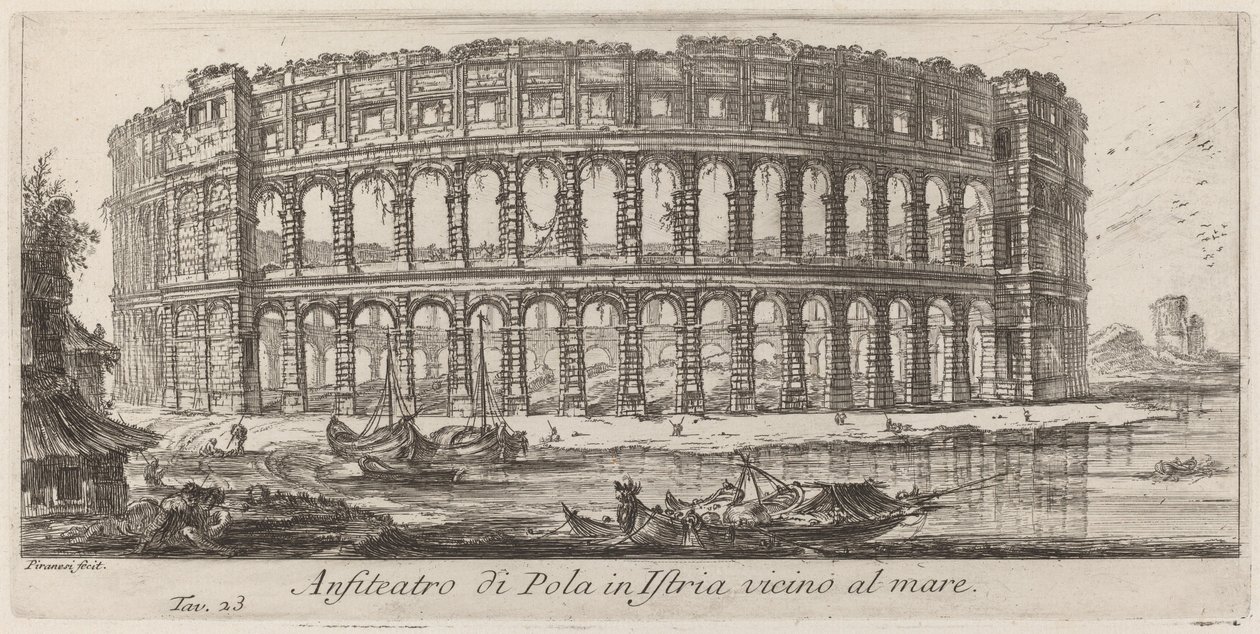 Amphithéâtre de Pula en Istrie - Giovanni-Battista Piranesi